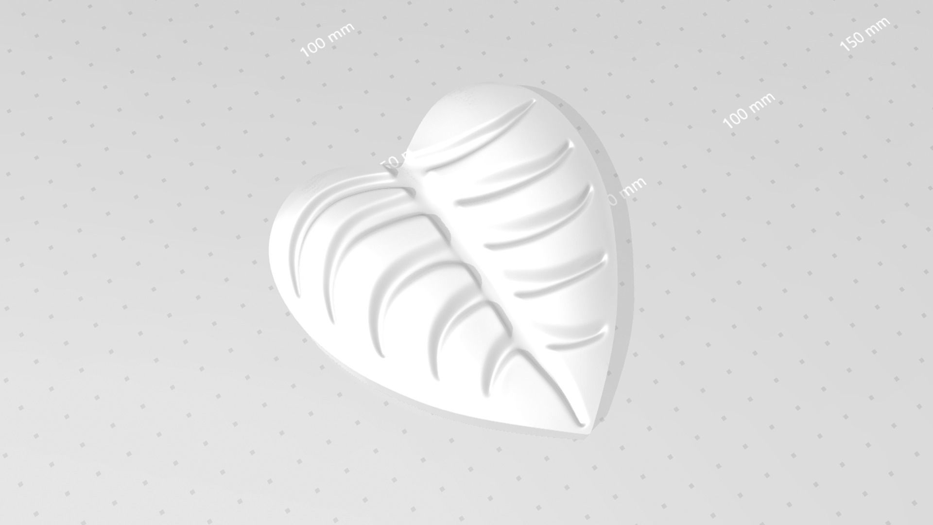 Heart Curved Leaf - Molding Arrangement EVA Foam Craft 3D print model_14