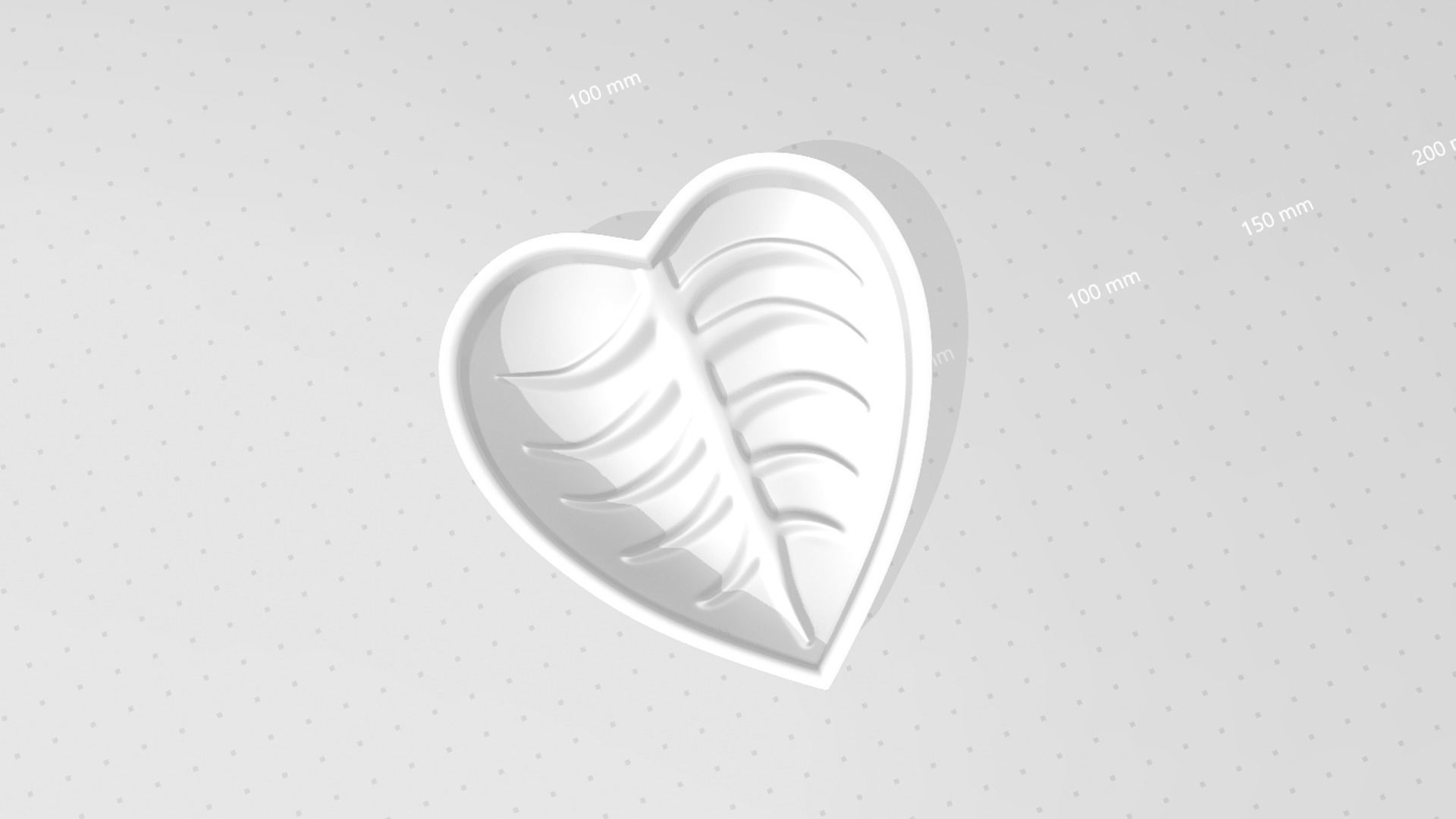 Heart Curved Leaf - Molding Arrangement EVA Foam Craft 3D print model_17