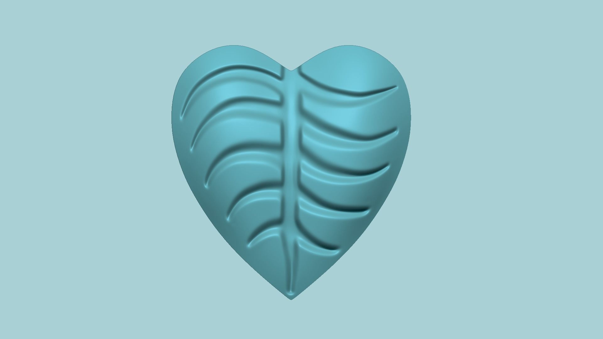 Heart Curved Leaf - Molding Arrangement EVA Foam Craft 3D print model_2