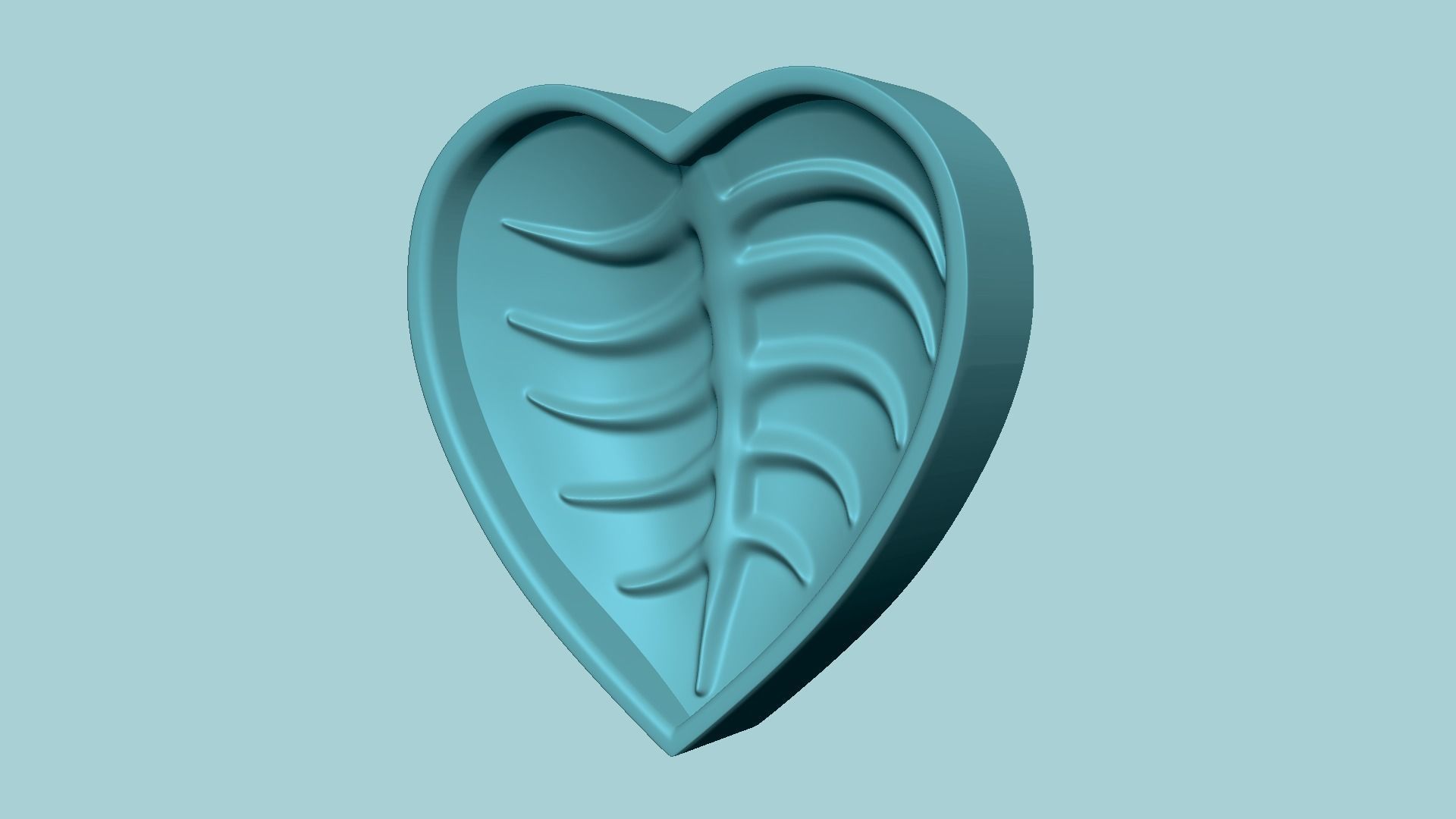 Heart Curved Leaf - Molding Arrangement EVA Foam Craft 3D print model_10