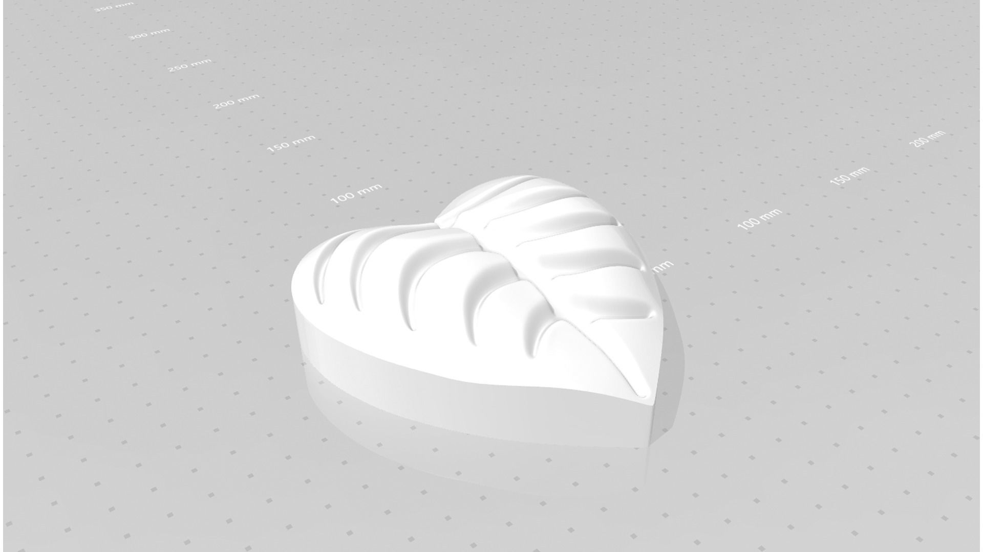 Heart Curved Leaf - Molding Arrangement EVA Foam Craft 3D print model_15