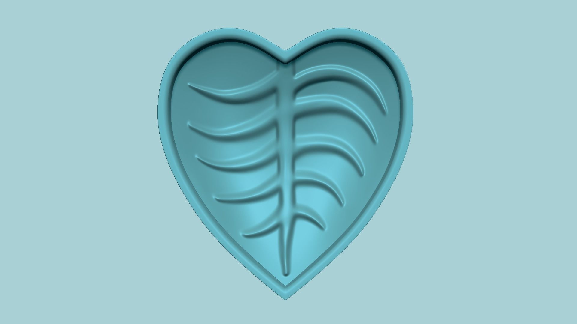 Heart Curved Leaf - Molding Arrangement EVA Foam Craft 3D print model_9