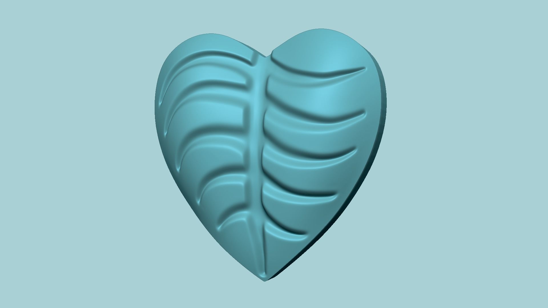 Heart Curved Leaf - Molding Arrangement EVA Foam Craft 3D print model_6
