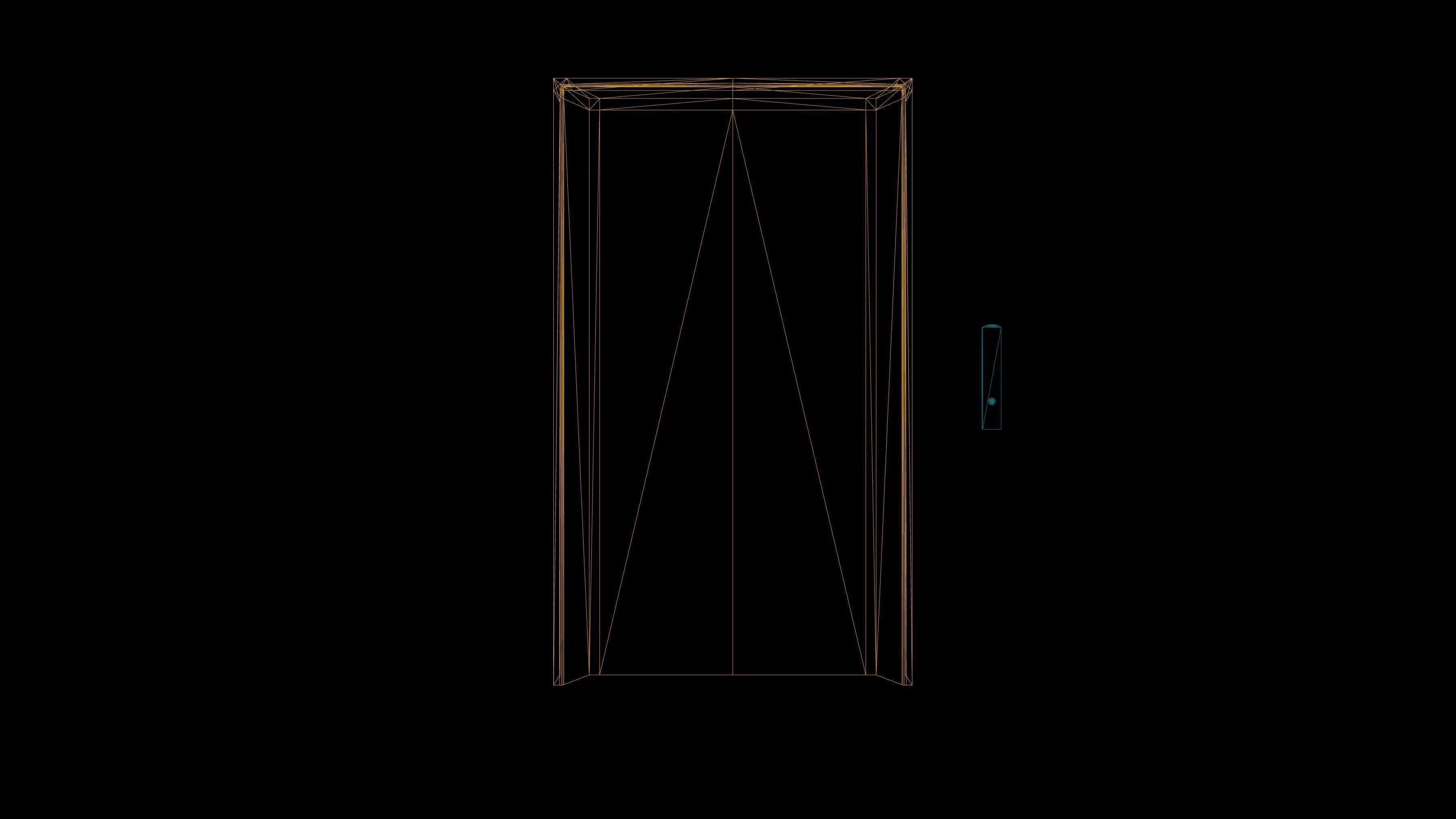 Elevator Doors Game Ready Low-poly 3D model_4