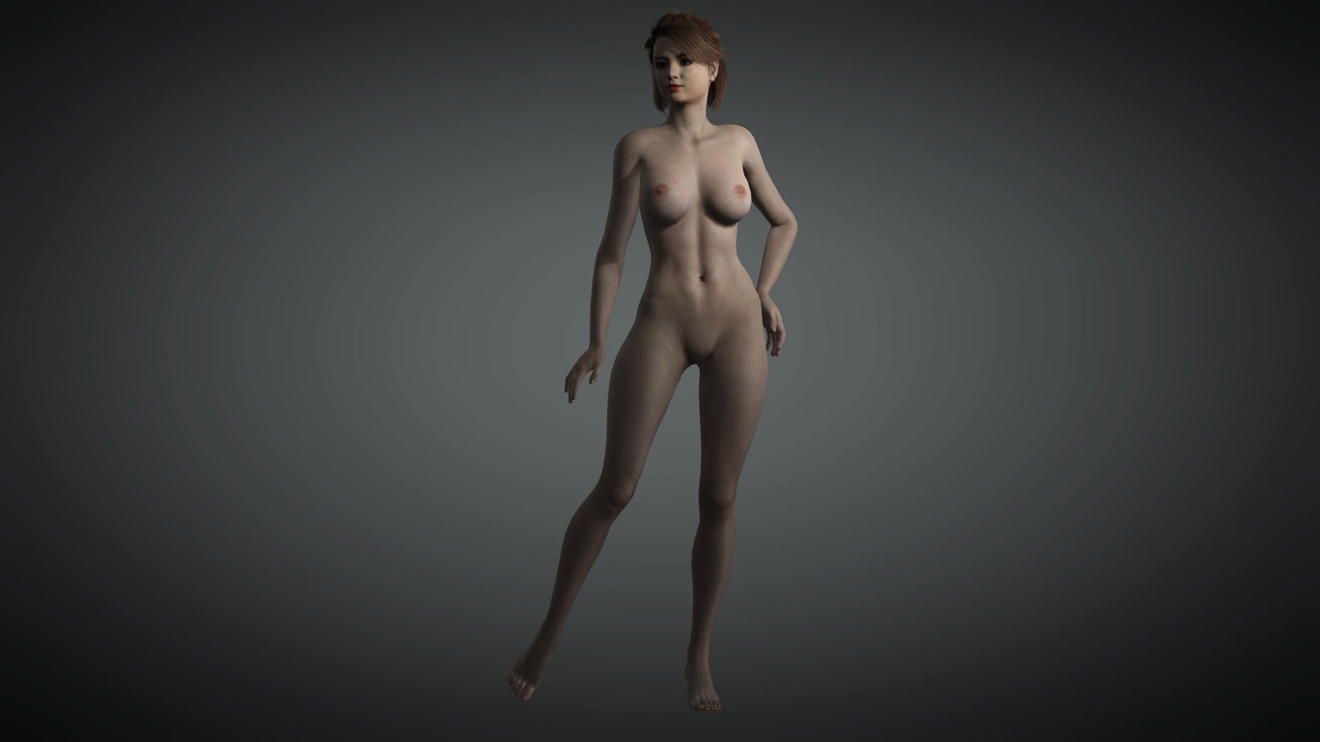 AAA Realistic Female Character 07 Low-poly 3D model_9