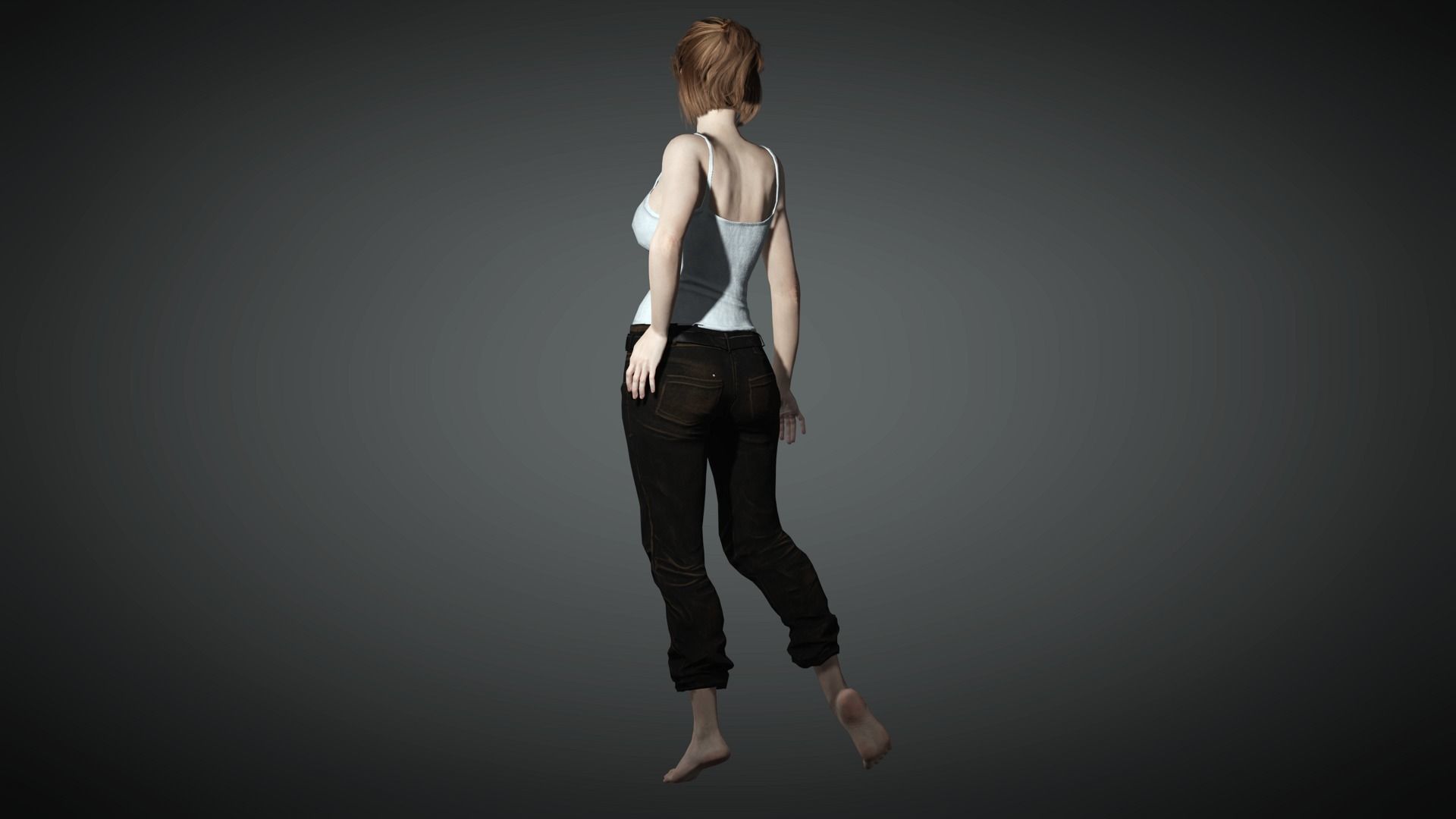 AAA Realistic Female Character 07 Low-poly 3D model_5