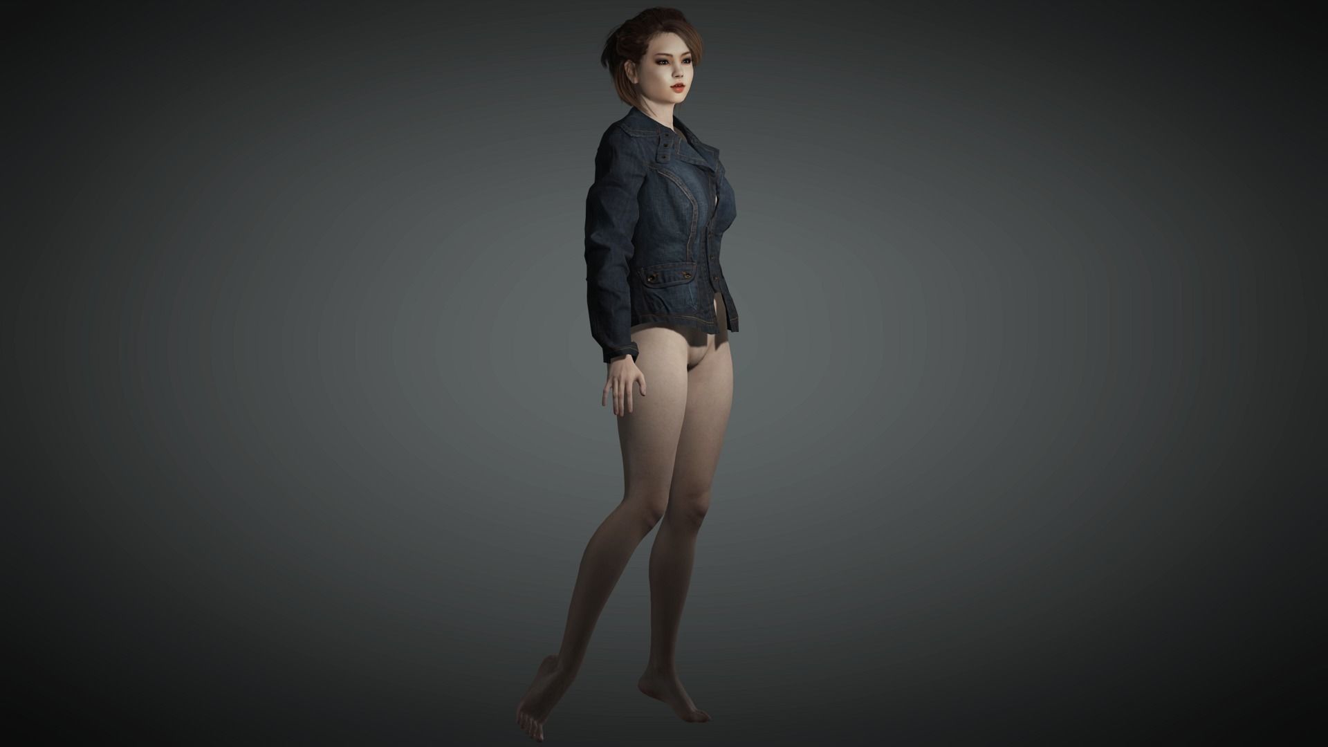 AAA Realistic Female Character 07 Low-poly 3D model_8