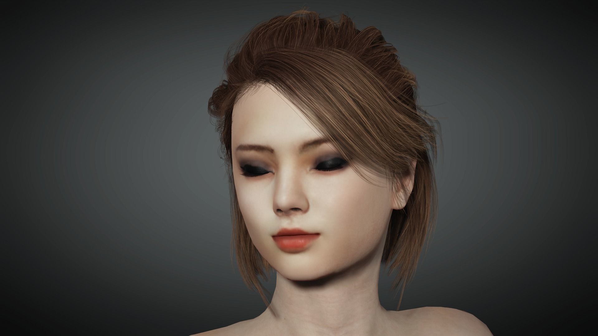 AAA Realistic Female Character 07 Low-poly 3D model_13