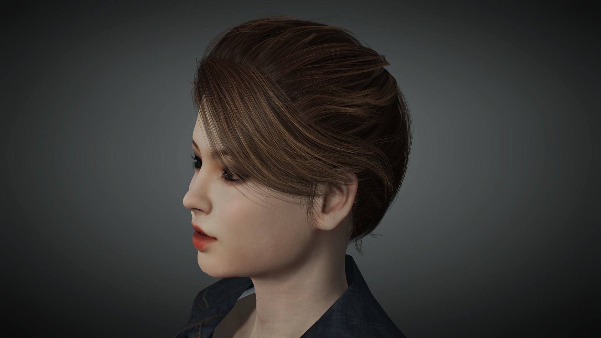 AAA Realistic Female Character 07 Low-poly 3D model_23