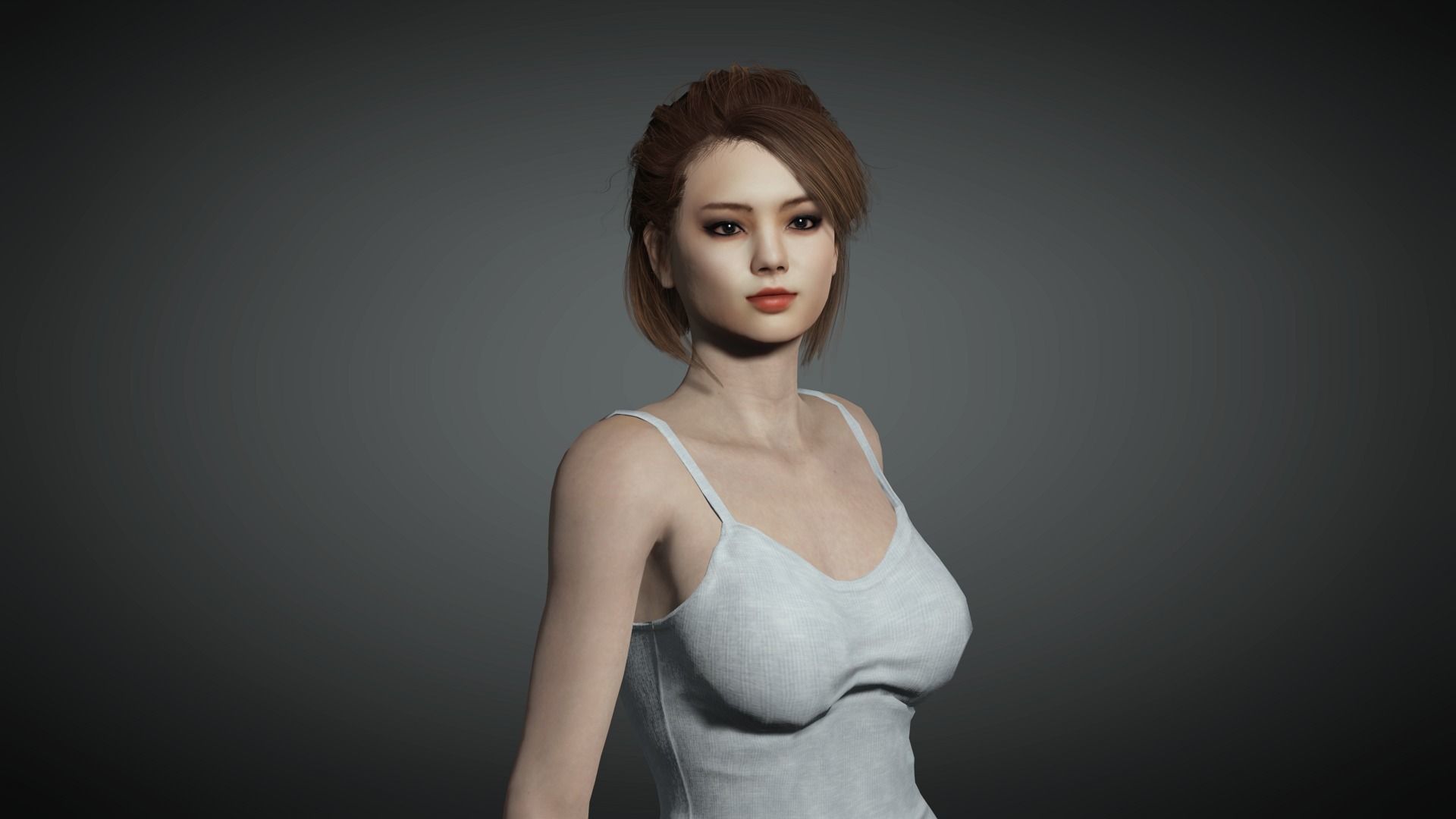 AAA Realistic Female Character 07 Low-poly 3D model_7
