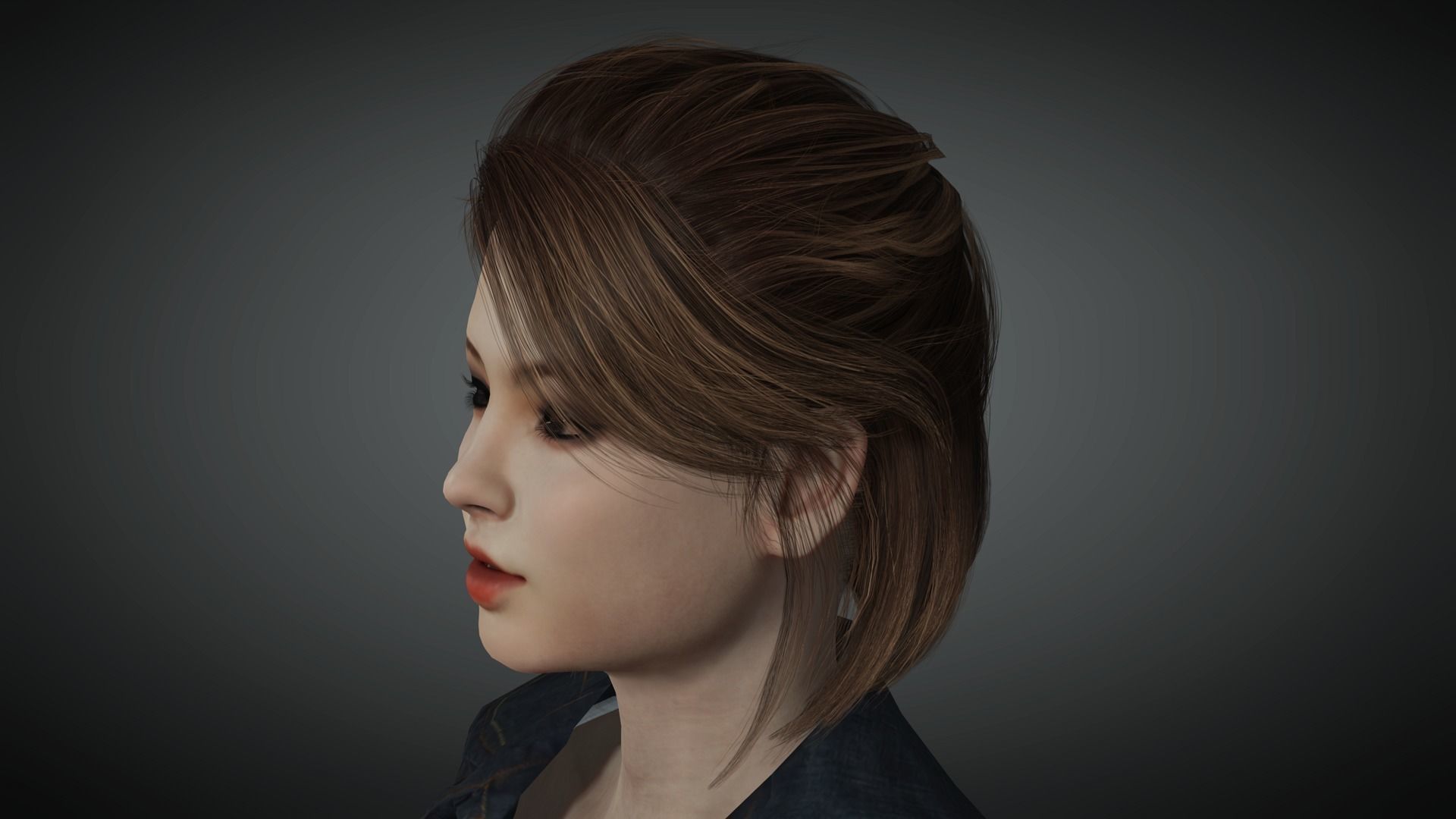 AAA Realistic Female Character 07 Low-poly 3D model_21
