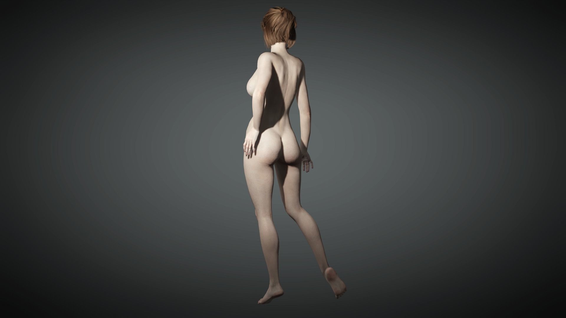 AAA Realistic Female Character 07 Low-poly 3D model_6