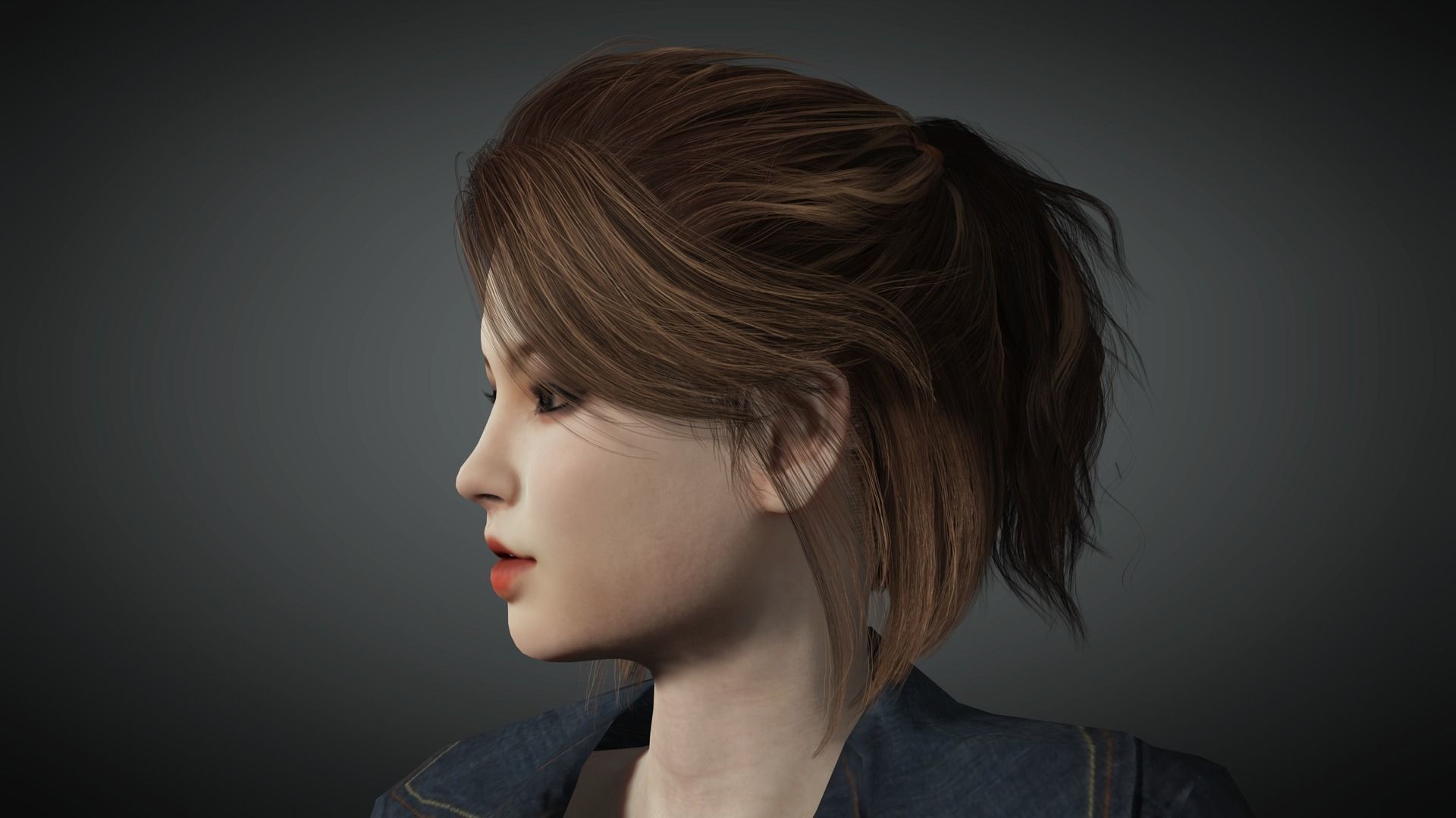 AAA Realistic Female Character 07 Low-poly 3D model_19