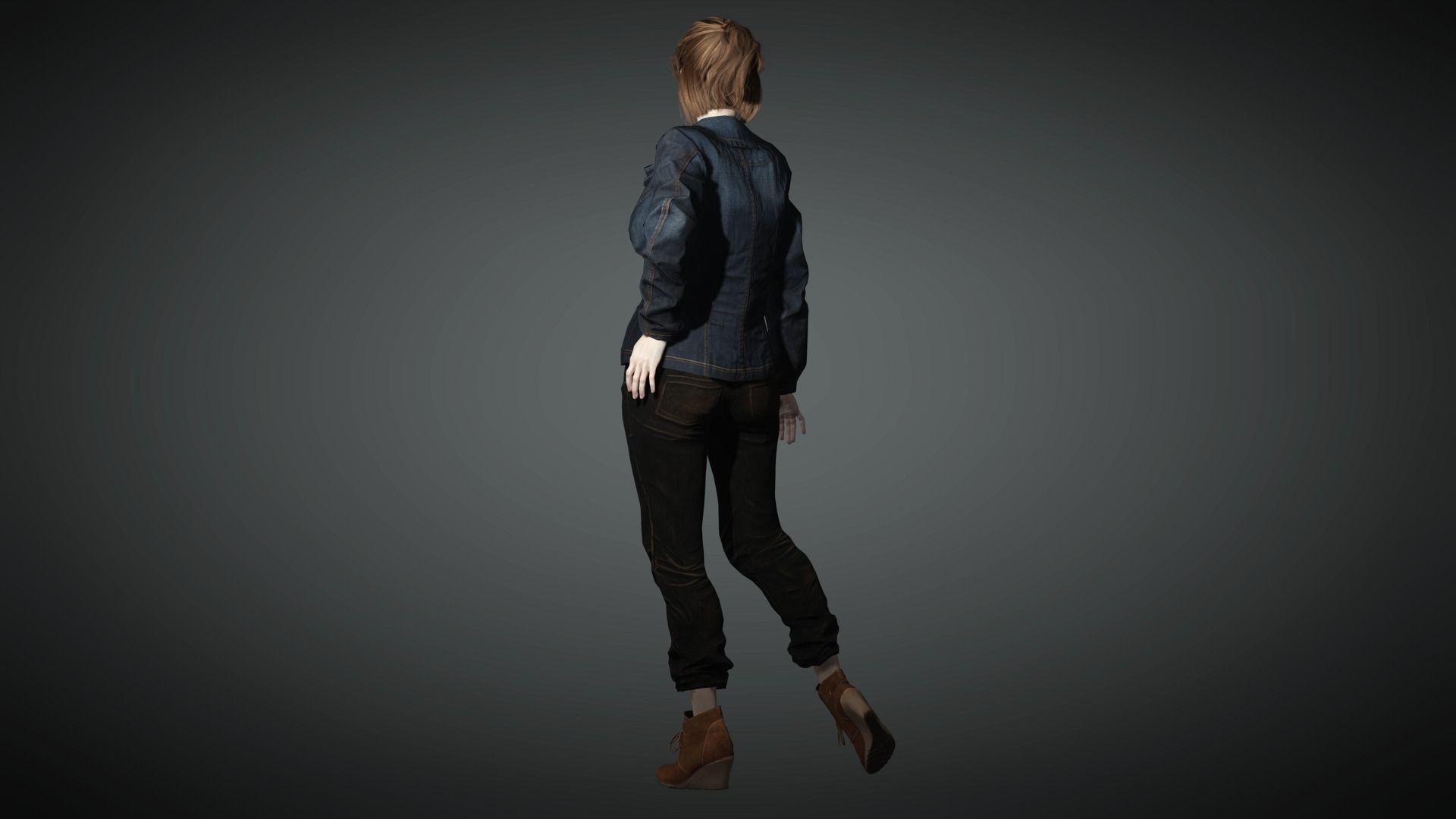 AAA Realistic Female Character 07 Low-poly 3D model_4
