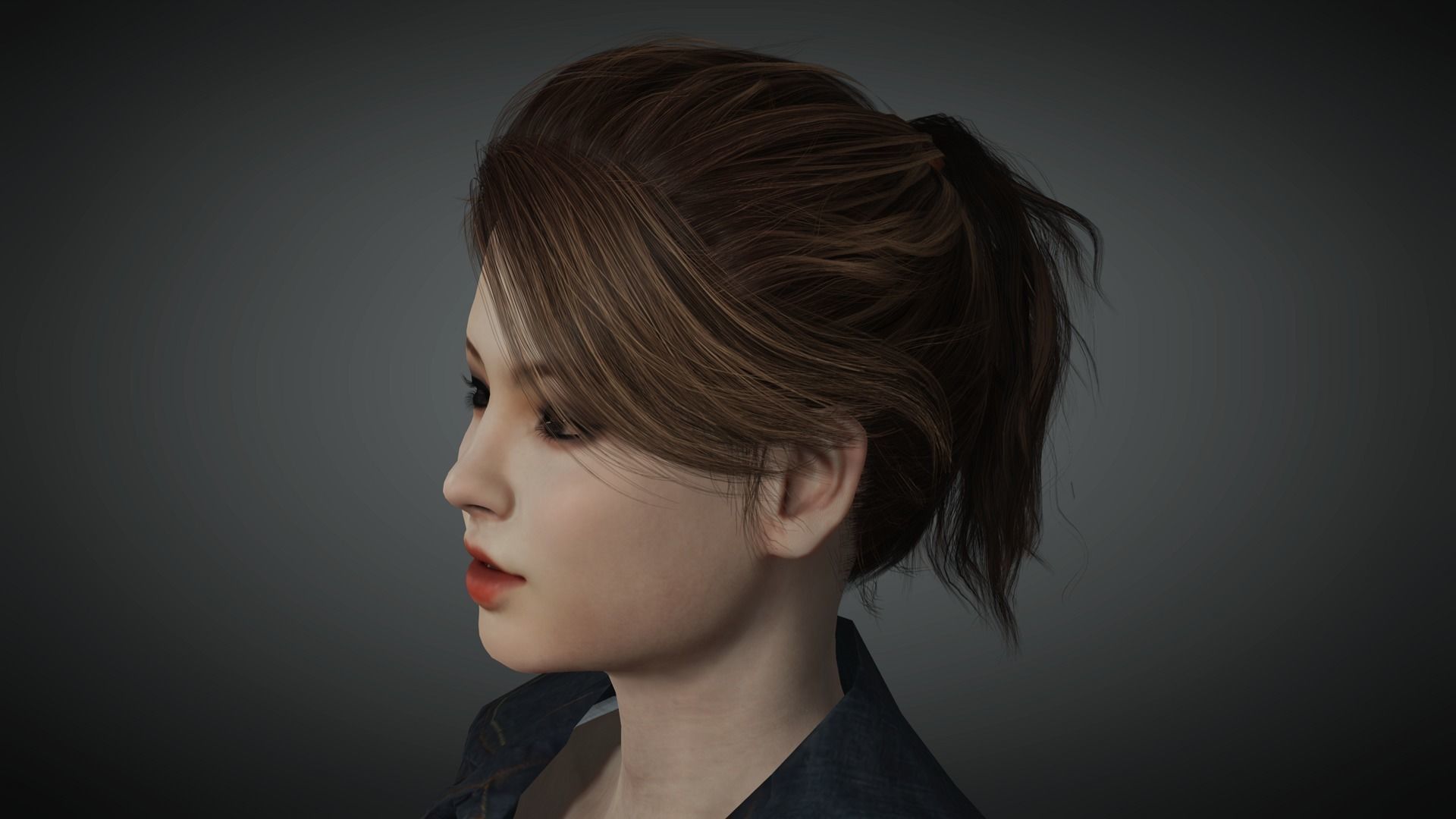 AAA Realistic Female Character 07 Low-poly 3D model_24