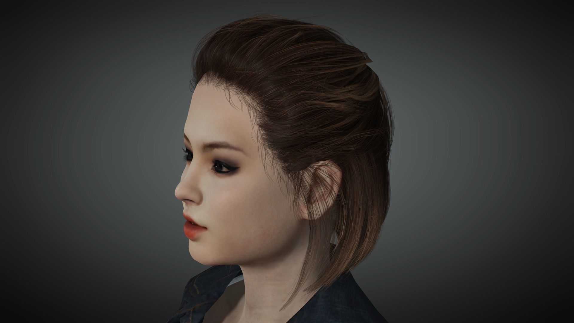 AAA Realistic Female Character 07 Low-poly 3D model_22