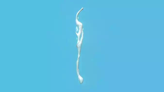 Fantasy Mage Staff 02 Frost - Medieval Fantasy Weapon Low-poly 3D model