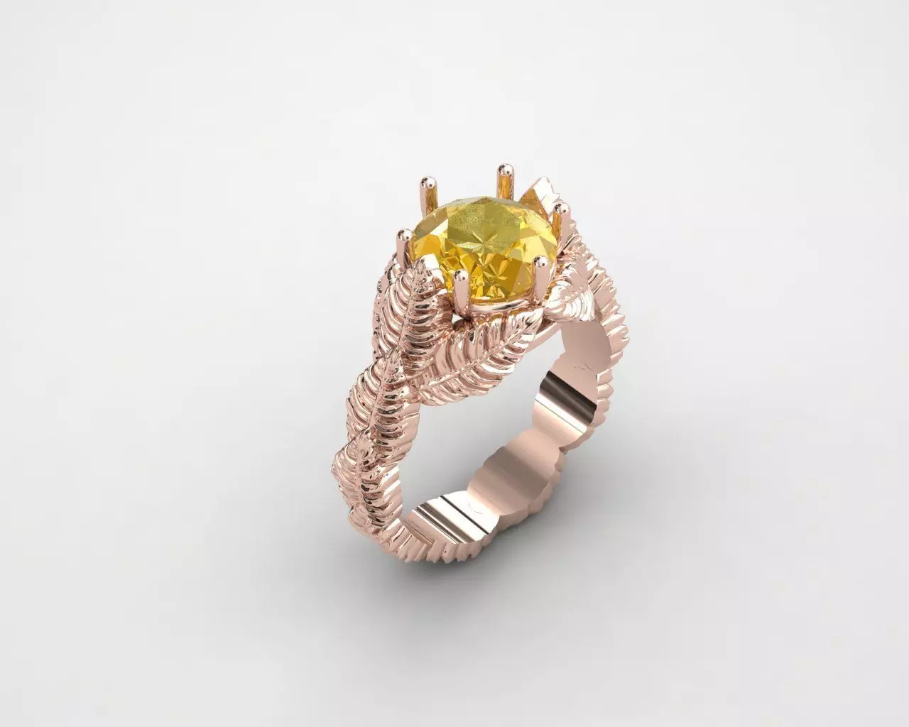 ring with diamond 3D print model