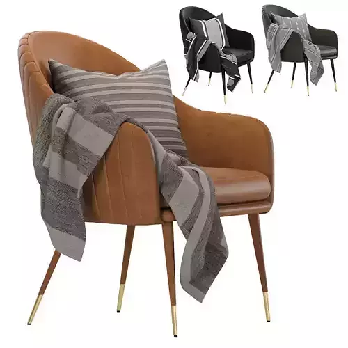 Magrib Leather Deephouse Armchair 3D model