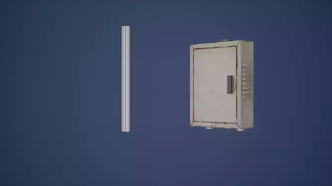 Electric Box Game Ready Low-poly 3D model