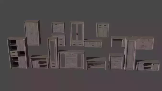 Furniture wardrobe with doors and drawers