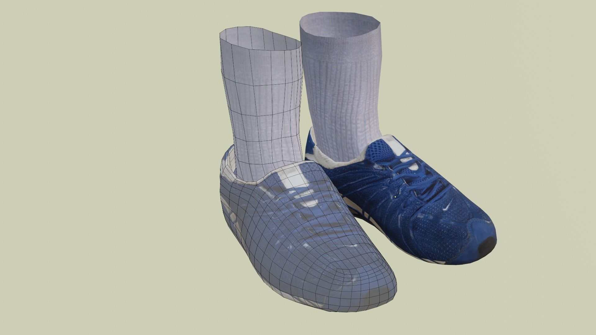 Shoe low poly printed model Low-poly 3D model_4