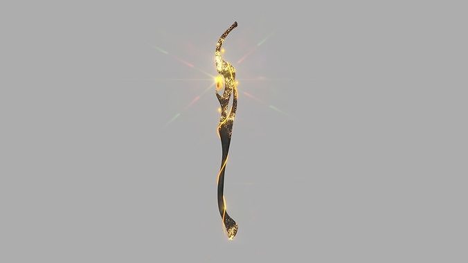 Fantasy Mage Staff 03 Fire - Medieval Fantasy Weapon Low-poly 3D model