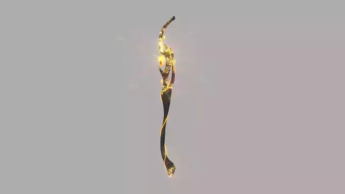 Fantasy Mage Staff 03 Fire - Medieval Fantasy Weapon Low-poly 3D model