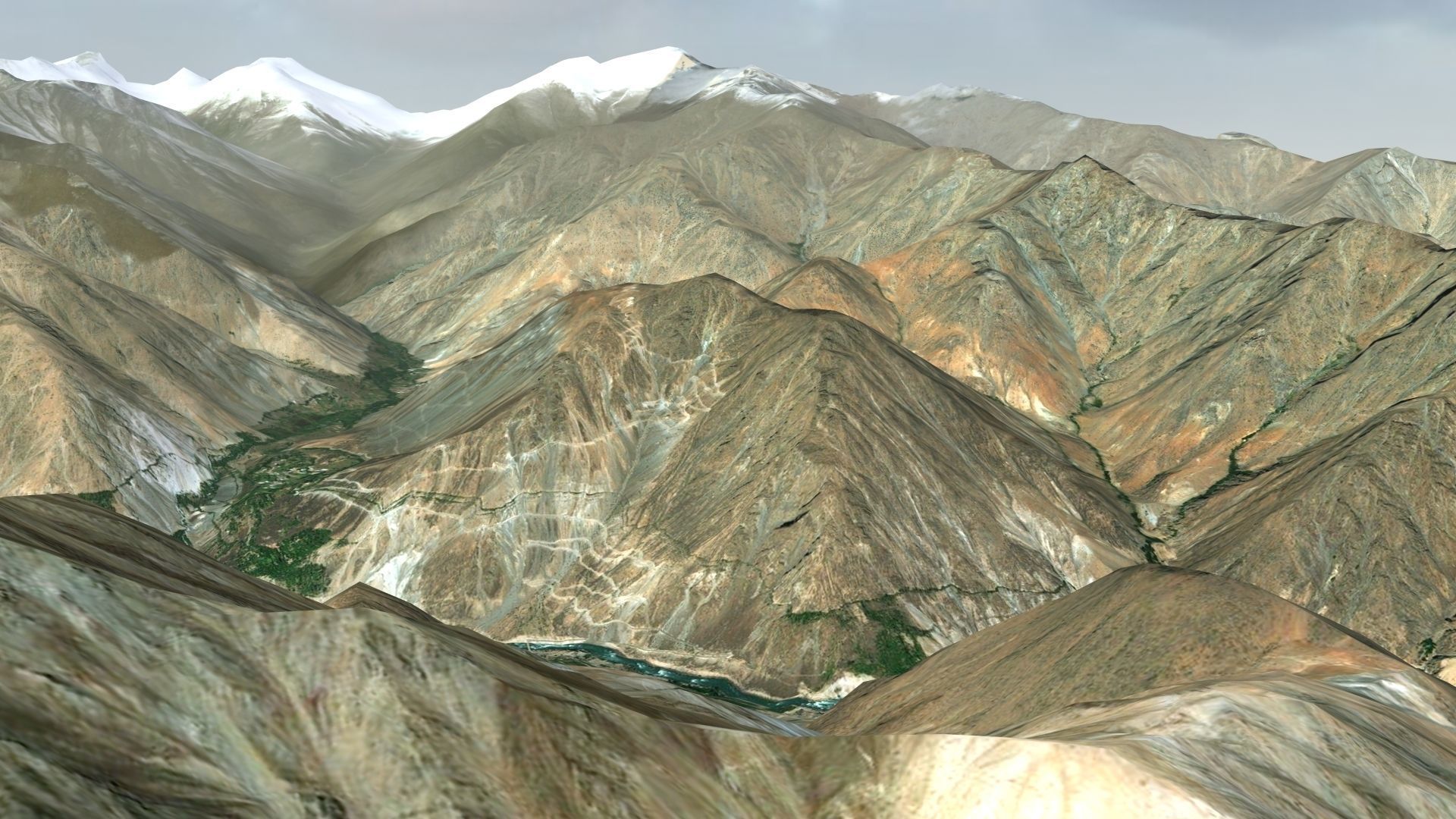 Afghanistan Landscape Low-poly 3D model_1