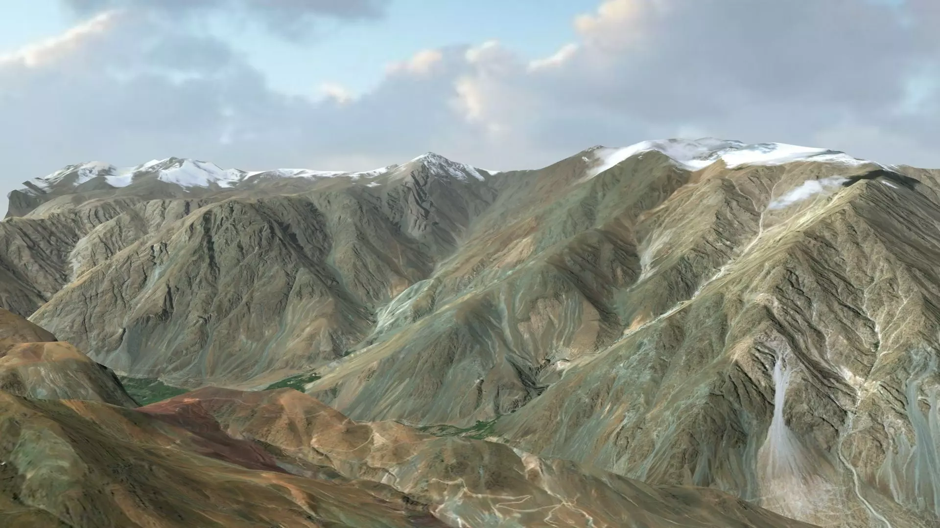 Afghanistan Landscape Low-poly 3D model_0