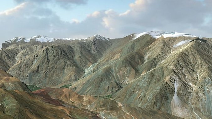 Afghanistan Landscape Low-poly 3D model