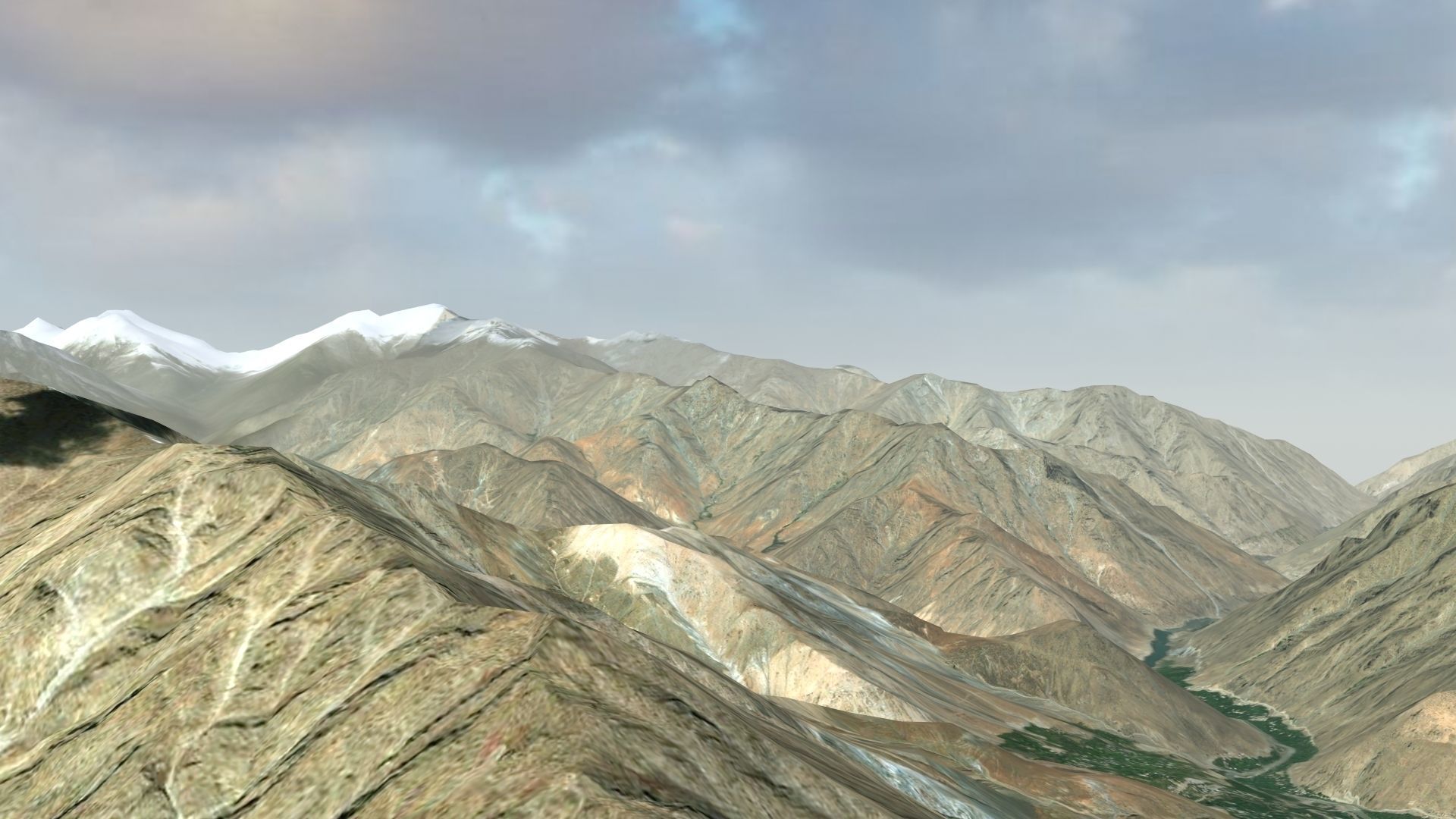 Afghanistan Landscape Low-poly 3D model_9