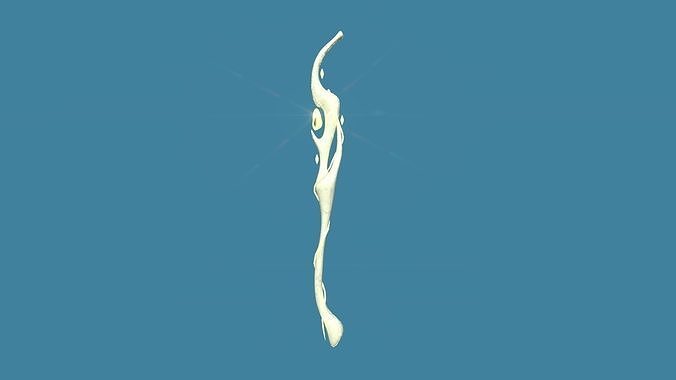Fantasy Mage Staff 04 Holy - Medieval Fantasy Weapon Low-poly 3D model