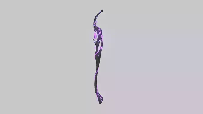 Fantasy Mage Staff 05 Dark - Medieval Fantasy Weapon Low-poly 3D model