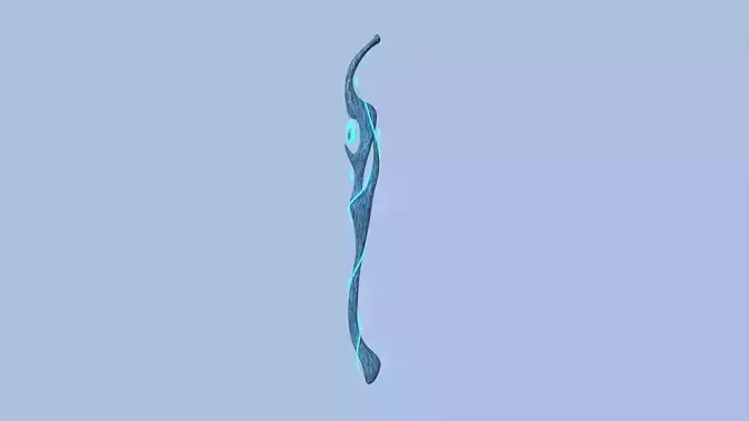 Fantasy Mage Staff 06 Water - Medieval Fantasy Weapon Low-poly 3D model
