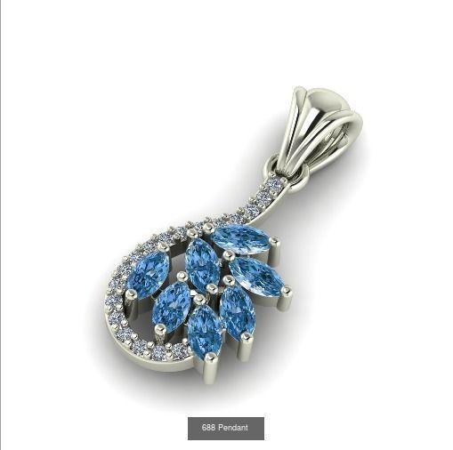 Pendant ring earrings 3D Model Collection_1