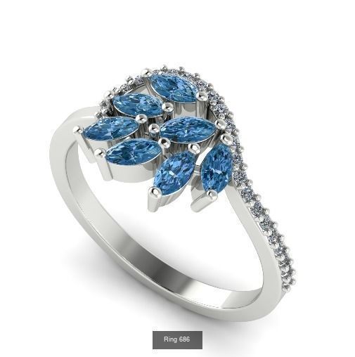 Pendant ring earrings 3D Model Collection_3