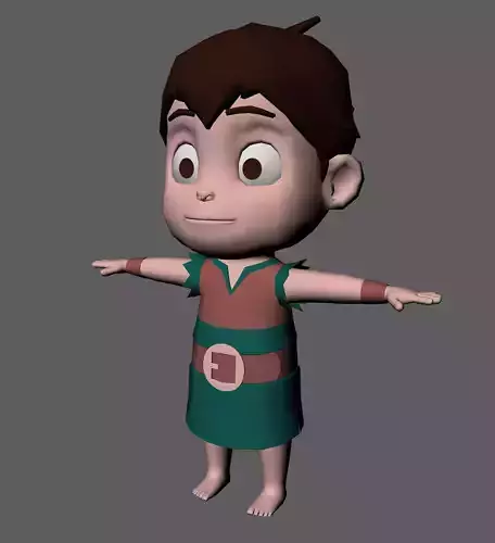 3d kid cartoon character