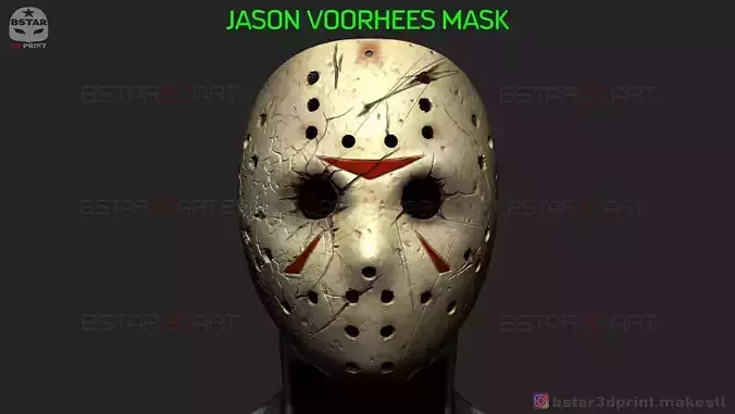 Jason Voorhees Mask - Halloween Mask - Friday 13th movie 2019 3D print model