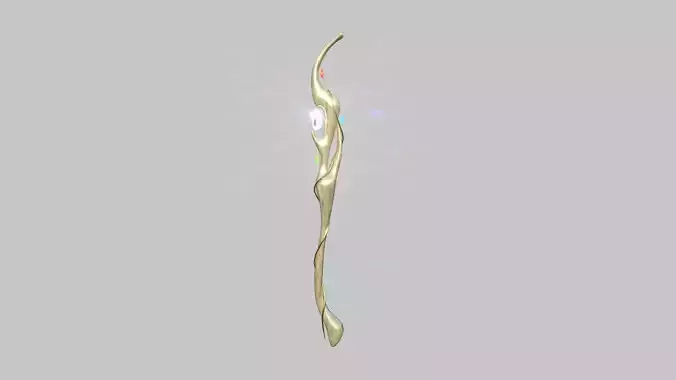 Fantasy Mage Staff 07 Elemental - Medieval Fantasy Weapon Low-poly 3D model