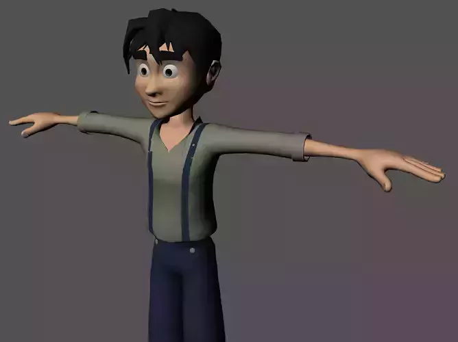 3d boy cartoon character