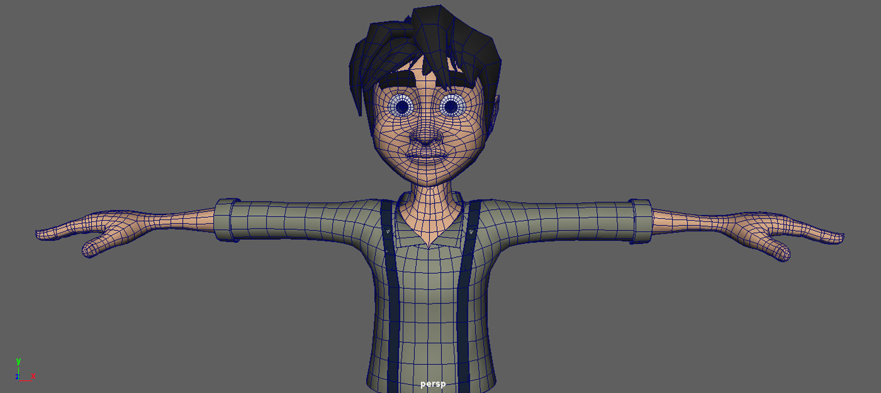 3d boy cartoon character 3D model_2