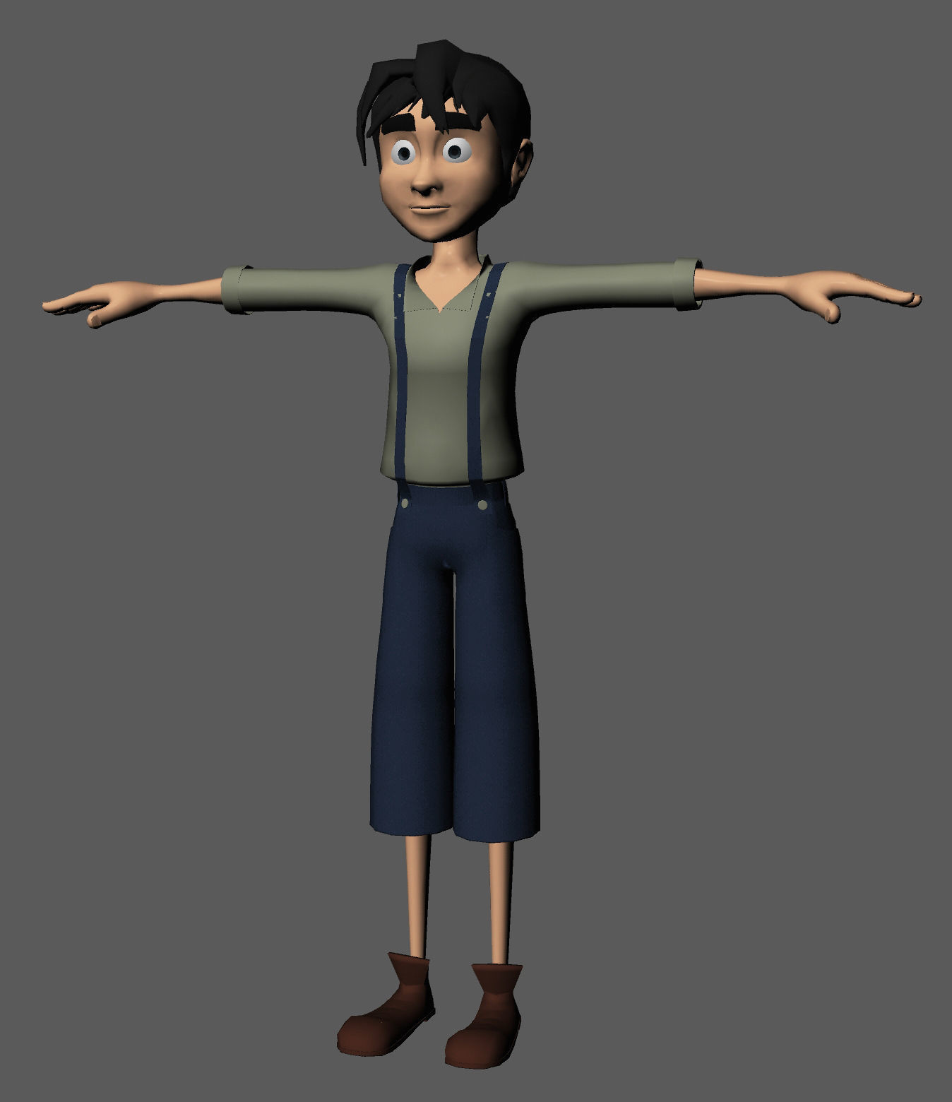 3d boy cartoon character 3D model_1