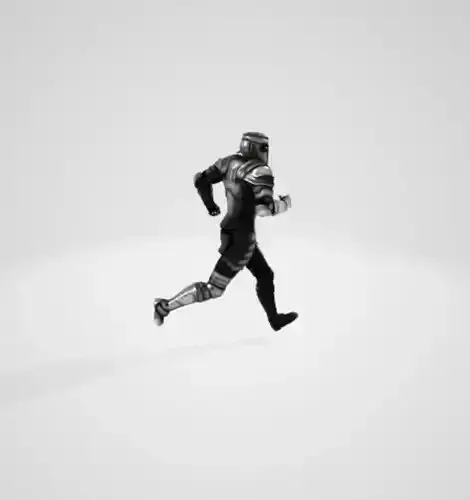 Pre Animated Running Soldier