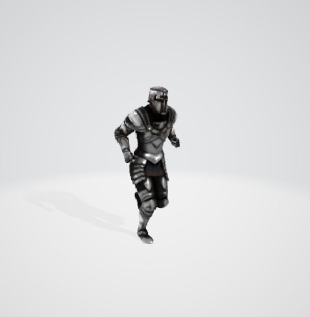 Pre Animated Running Soldier 3D model_1