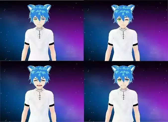3D male avatar original character for gaming and for vrchat    3D model