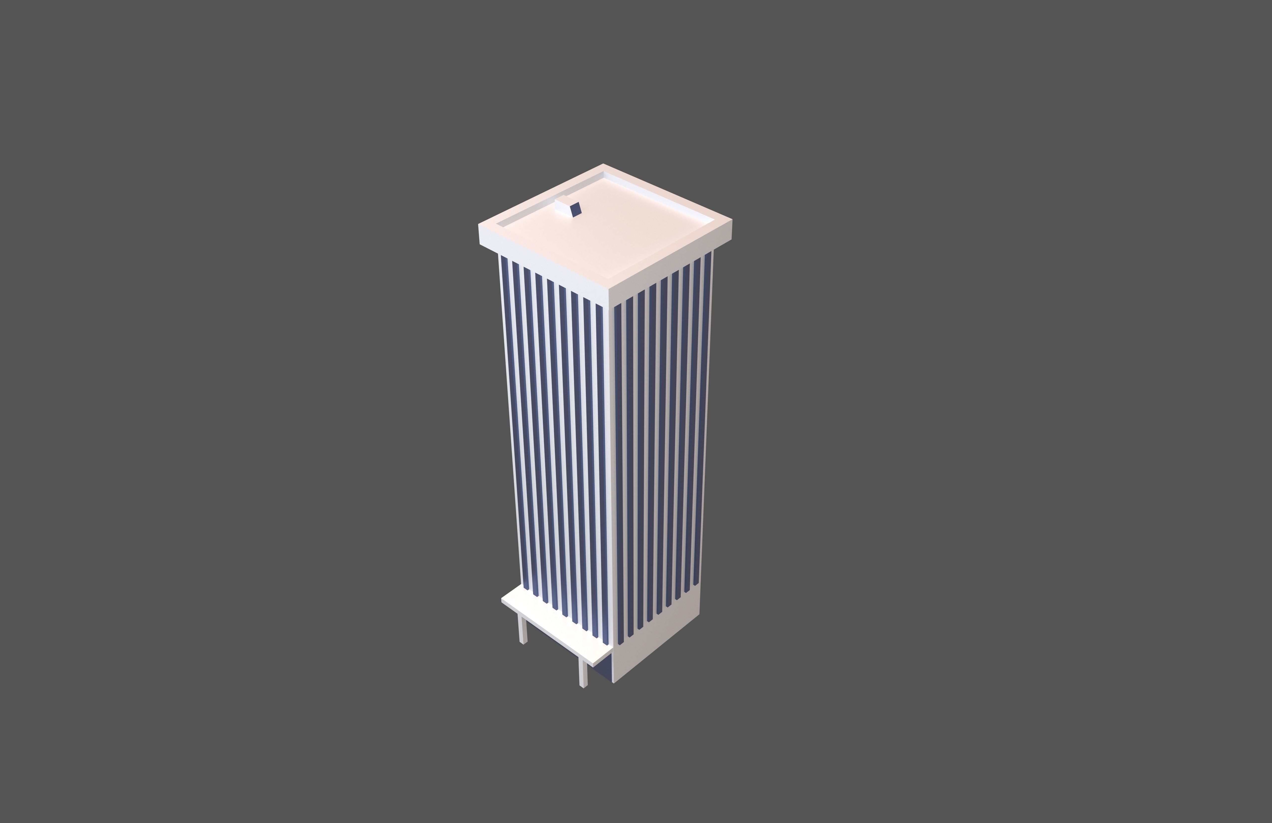 Cartoon Skyscraper v1 001 Low-poly 3D model_3