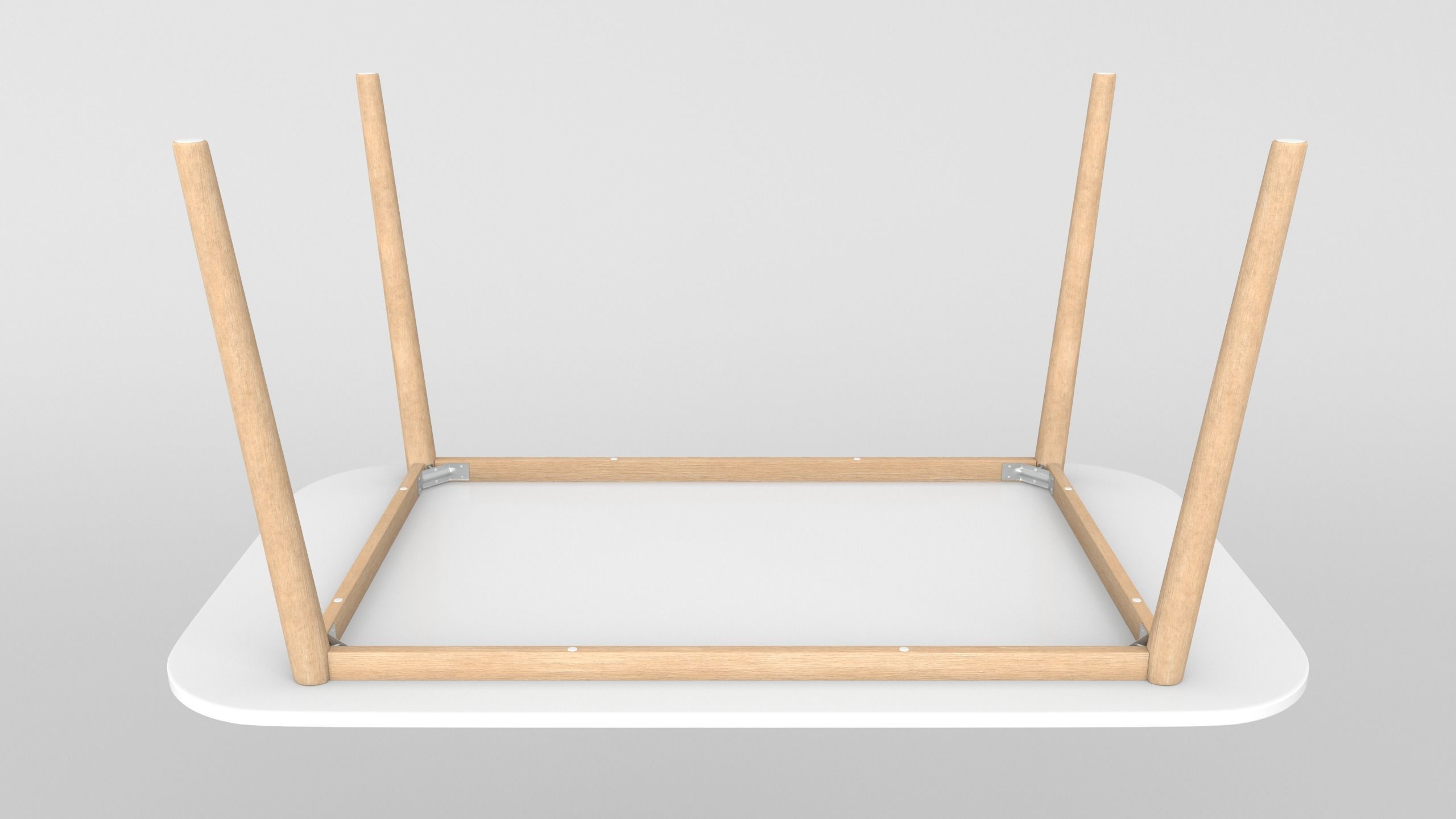 Table with chairs 3D model_6