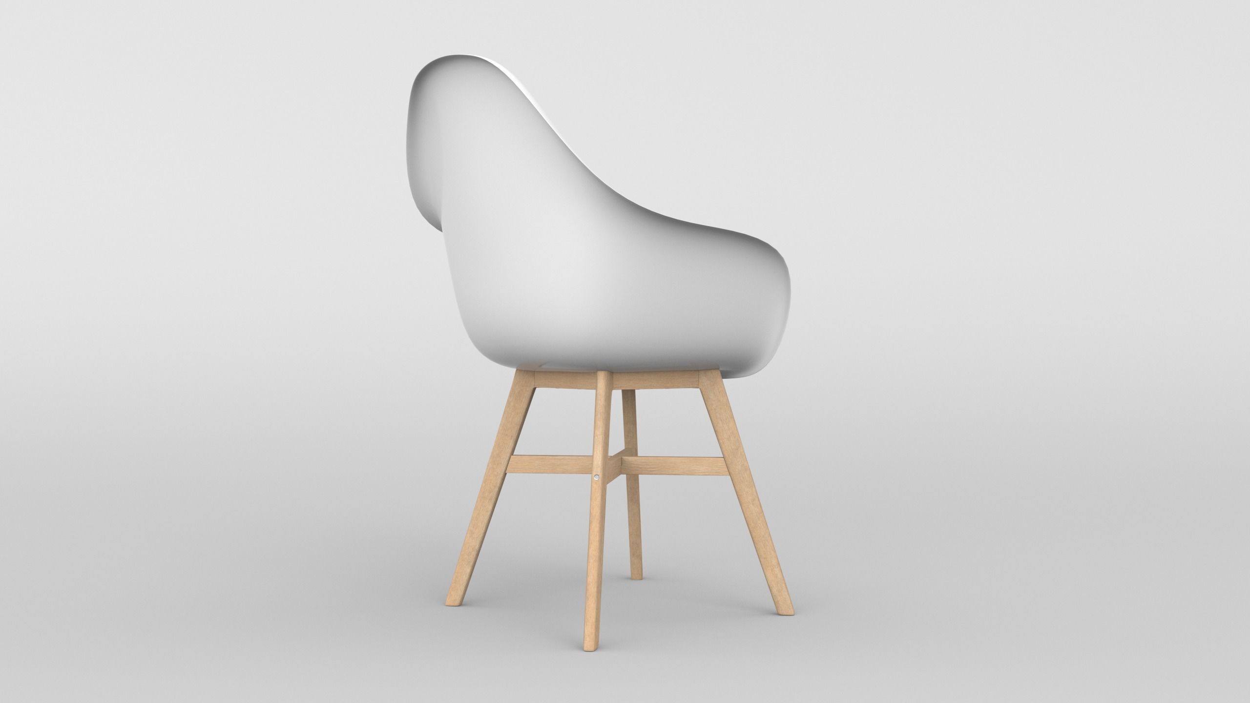 Table with chairs 3D model_2