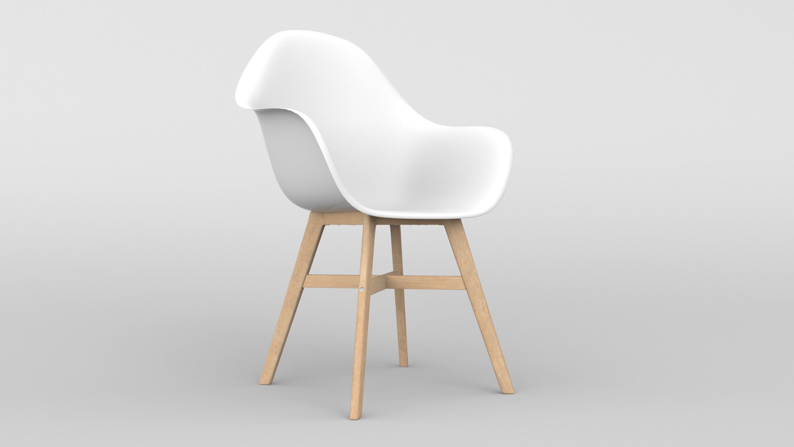 Table with chairs 3D model_1